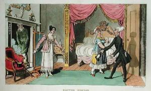 Doctor Syntax Looking at Lodgings, from The Tour of Doctor Syntax through London, or the Pleasures and Miseries of the Metropolis. A Poem, published 1820