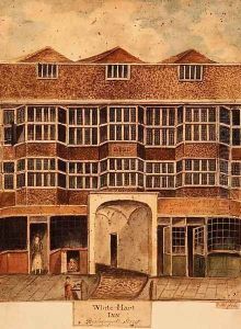 White Hart Inn, Bishopsgate Street, c.1810 by J. Williams