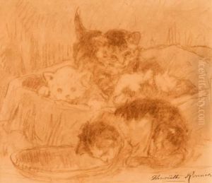 Drie Jonge Katjes by Henriette Ronner-Knip