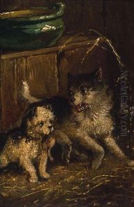 Deux Petits Chiens by Henriette Ronner-Knip