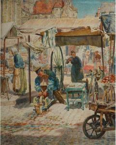 Continental Market Scene