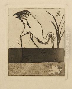 Cigogne Japonaise by Felicien Rops