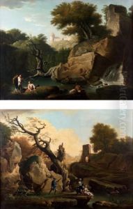 Conversation De Femmes Et De Soldats Au Bord De L'eau thumbnail