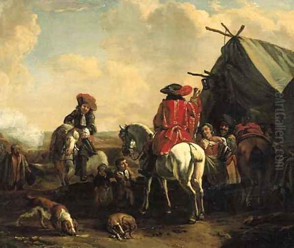 A herald at an encampment - view 1