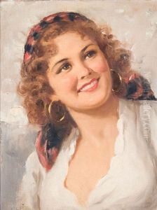 Ritratto Di Giovane Donna by Enrico Rossi
