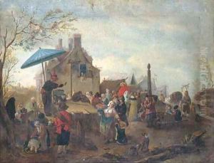 A market scene with a quack by Philips Wouwerman