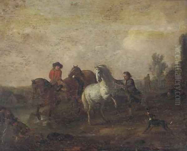 Horsemen in a landscape - view 1