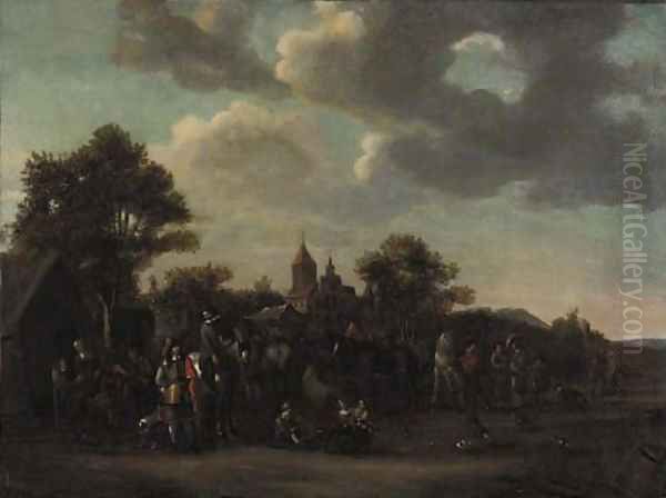 Travellers at a blacksmith's - view 1
