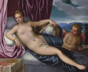 I Venus And Cupid by Hans Rottenhammer