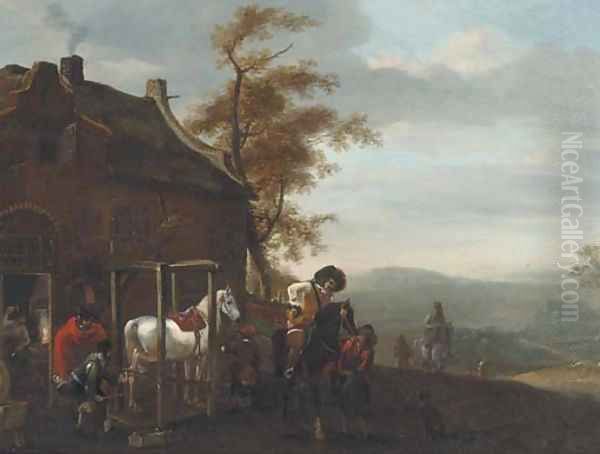 Cavalrymen at a forge - view 1