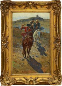 Circassian Horsemen At Full Gallop Circassian Horsemen At Full Gallop