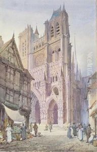 Amien Cathedral, A Cathedral Interior by Charles Rousse