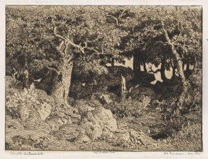 Chenes De Roche by Theodore Rousseau