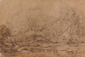 Habitations Dans Un Sous-bois by Theodore Rousseau