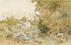 Le Chemin De Paris, Foret De Fontainebleau by Theodore Rousseau