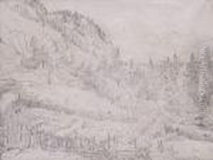 Paysage Des Alpes by Theodore Rousseau