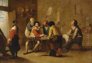 Peasants smoking and drinking in a tavern