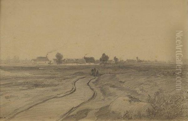 Chemin Des Champs Menant A Un Village - view 1