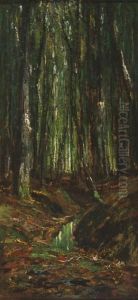 By The Forest Stream by Theodore Rousseau