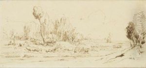 Paysage (recto-verso) by Theodore Rousseau