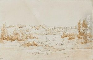 Paysage Vallonne Avec Troupeau De Vaches by Theodore Rousseau