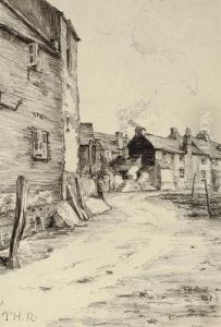 The Village Road by Theodore Rousseau