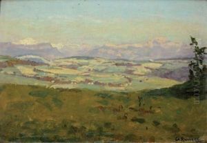 Au Pied De La Chaine Des Alpes by Charles Rouviere
