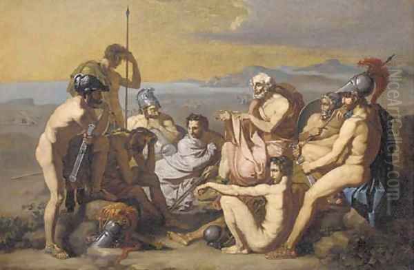 Assembling for the fight for Troy - view 1