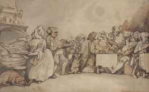 A City Chop House: Dr Johnson At Dinner by Thomas Rowlandson