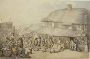 Recruiting Outside The Sun Inn, 
Bodmin, Cornwall Recto; A Study Of The Same Subject Verso