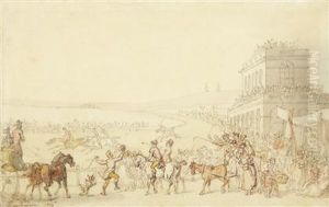 At The Races by Thomas Rowlandson