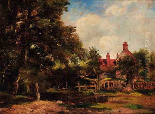 A cottage in a wooded landscape - view 1