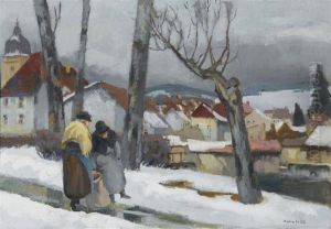 Winter In Pontarlier by Andre Roz