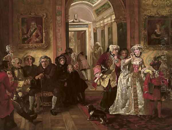 Dr Johnson in Lord Chesterfield's waiting room - view 1
