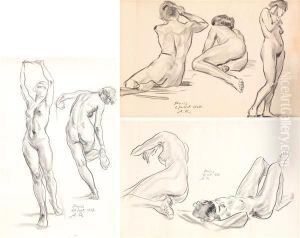 Alexandre Roubtzoff Etudes De Nus Feminins Alexandre Roubtzoff Etudes De Nus Feminins