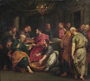 Christ Washing The Feet Of His Disciples by (studio of) Rubens, Peter Paul