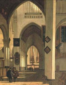 A church interior by Emanuel de Witte