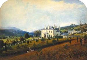 A View of, and from Captn Frederick's House at Portmneath Vaughan, near Glin neath, Vale of Neath