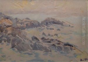 Rochers En Bord De Mer by Henry Rul