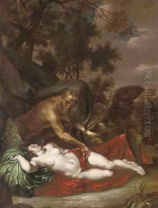 Antiope surprised by Jupiter by Adriaen Van Der Werff
