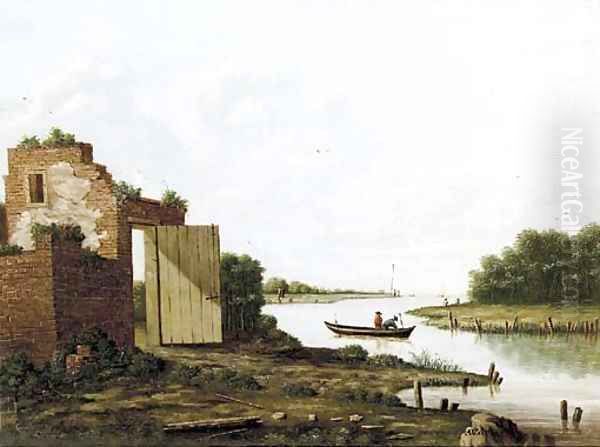A ruin by a river - view 1