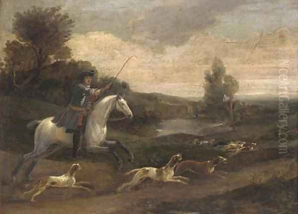 A hunting party in full cry - view 1