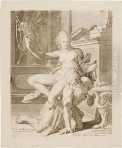 Fillide E Aristotele by Johannes I Sadeler