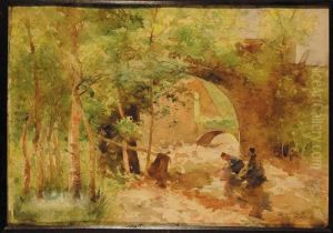Paesaggio Con Lavandaie by Paolo Sala