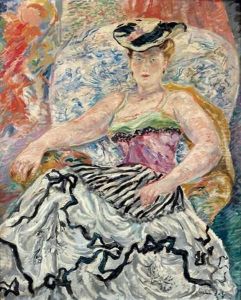 Femme Sur Un Fauteuil Bleu, Execute Vers 1940