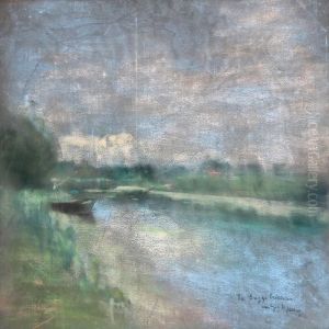 Landscape With A River by Edvard Anders Saltoft