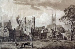 Great Gate Of St. Augustine's Monastery At Canterbury by Paul Sandby