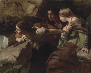 Courage, Anxiety And Despair: Watching The Battle by James Sant