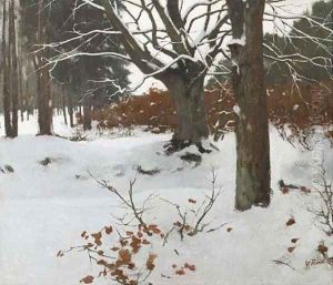 Bos in de sneeuw by Willem Witsen