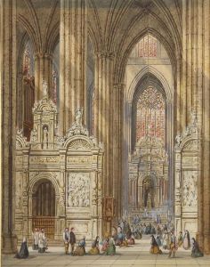 Interior View Of The Church Of The Savior by Henri Schafer